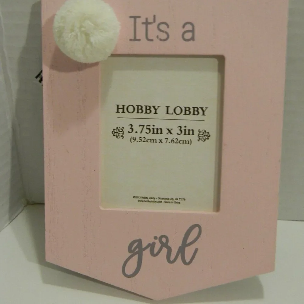 It's A Girl Ultrasound Frame NEW Pink Ornament Grandparent Gift Keepsake NEW